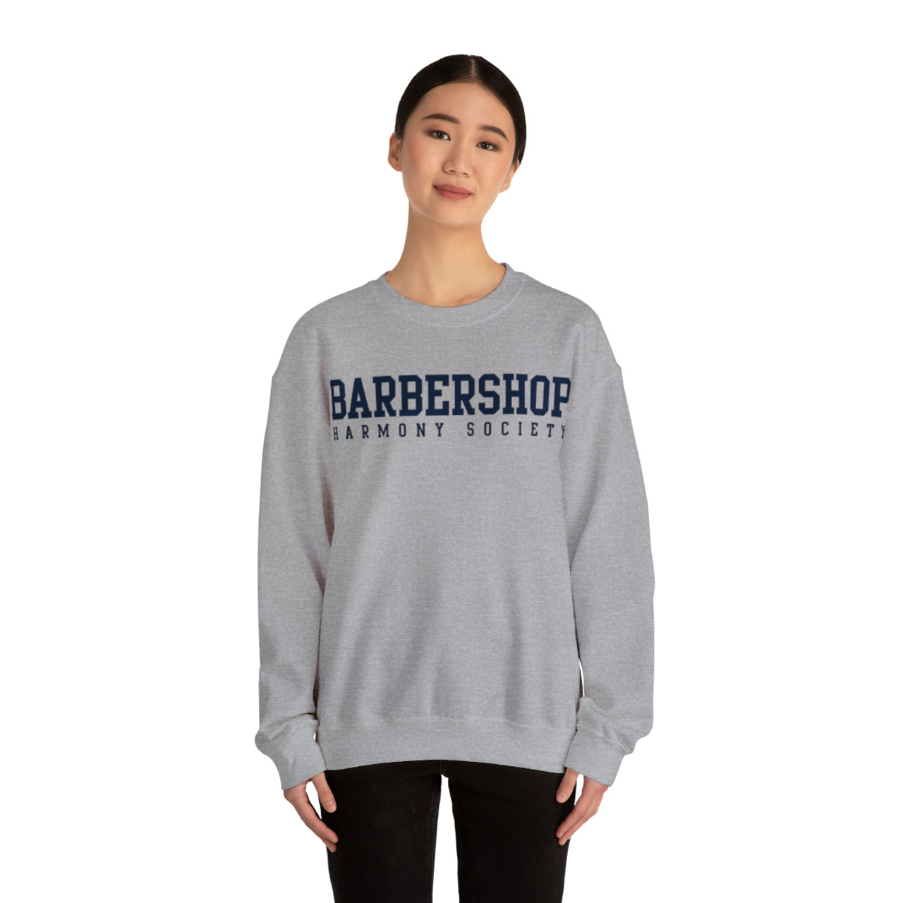 Unisex Barbershop Harmony Society Block Text Crewneck Sweatshirt