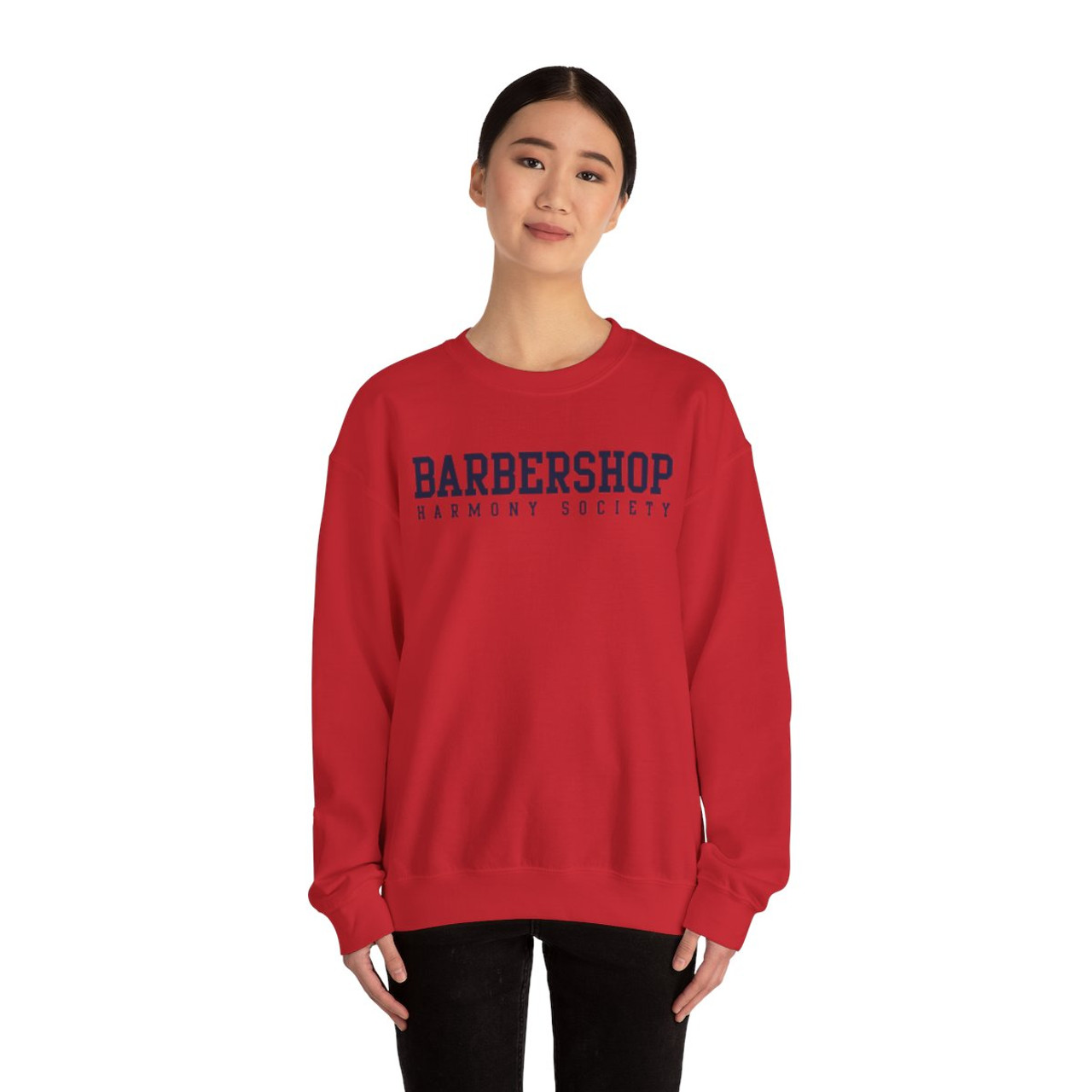 Unisex Barbershop Harmony Society Block Text Crewneck Sweatshirt