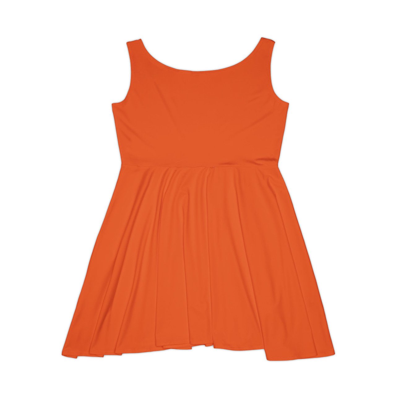 Women's Orange Skater Dress- Left Side BHS Seal