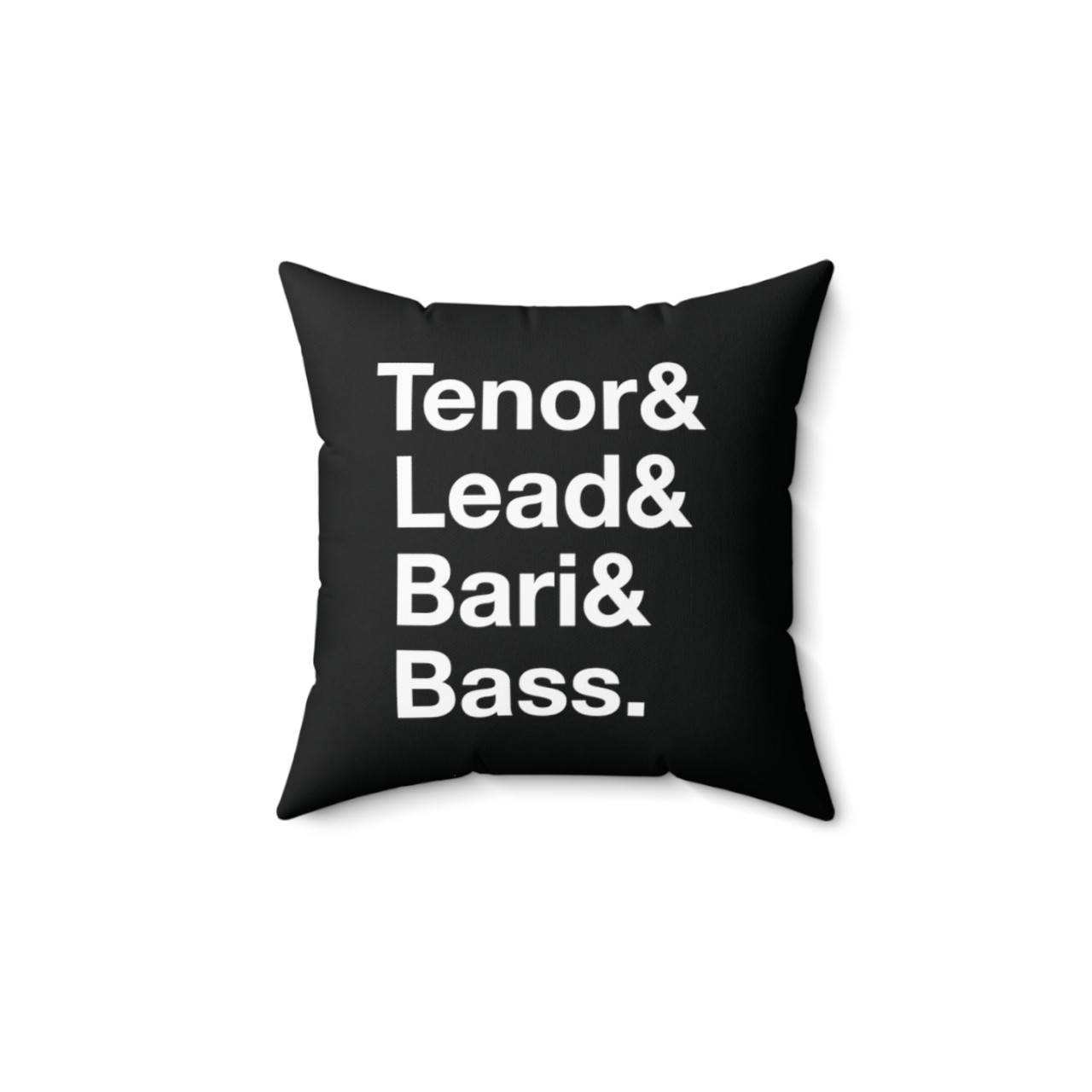 Black TLBB Polyester Square Pillow