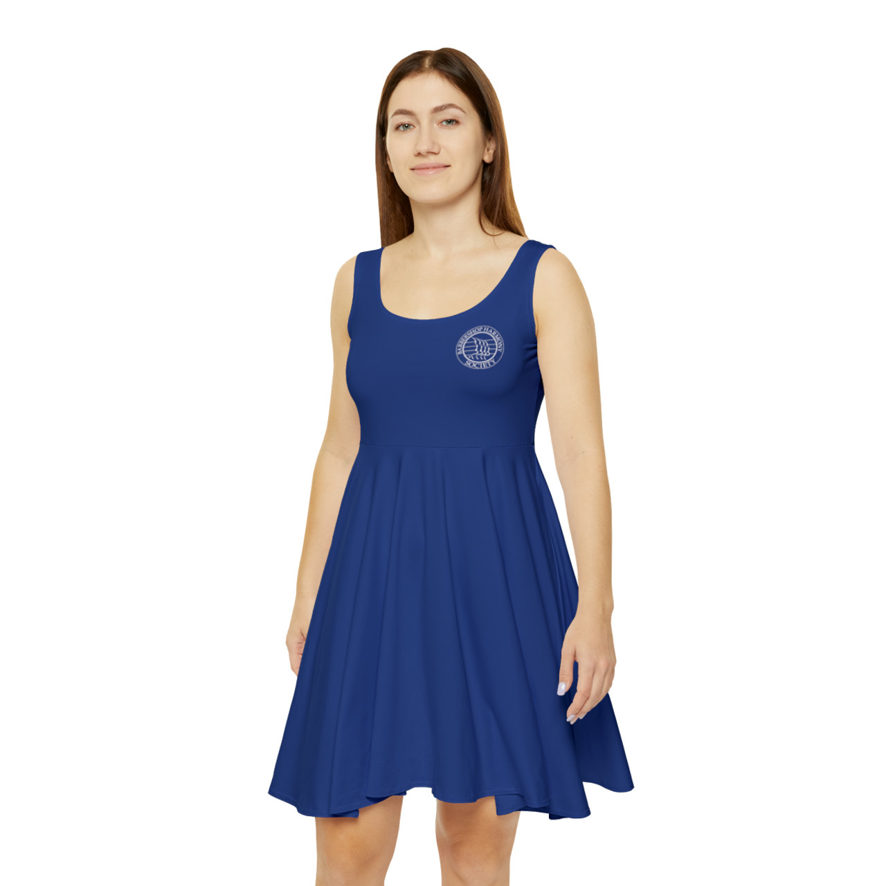 Women's Dark Blue Skater Dress- Left Side BHS Seal