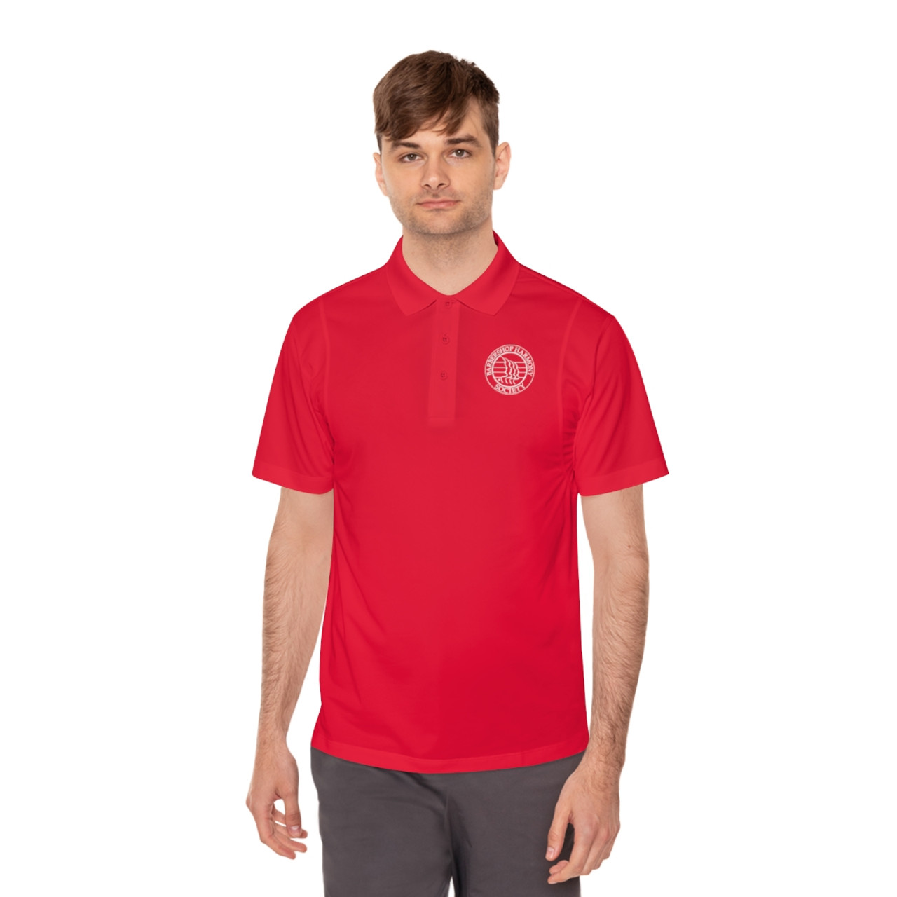 Men's Sport Polo Screen Printed Shirt- Multiple Colors