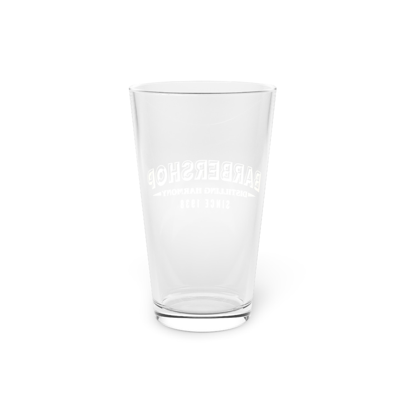 Barbershop Distilling Pint Glass, 16oz