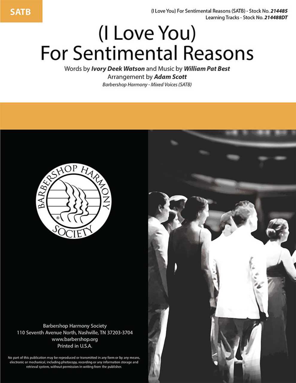 (I Love You) For Sentimental Reasons (SATB) (arr. Scott)