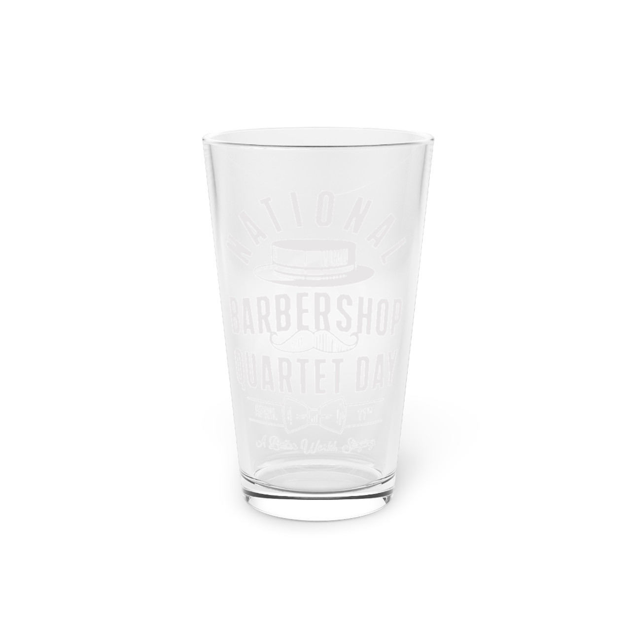 National Barbershop Quartet Day Pint Glass, 16oz