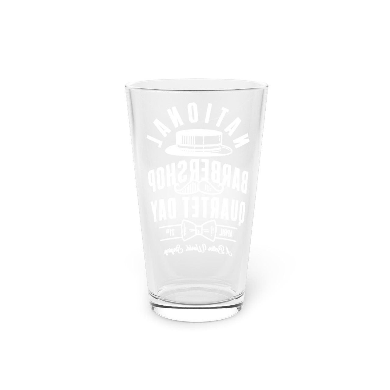 National Barbershop Quartet Day Pint Glass, 16oz