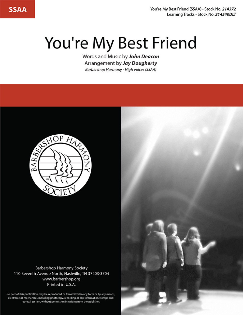 You're My Best Friend (SSAA) (arr. Dougherty)