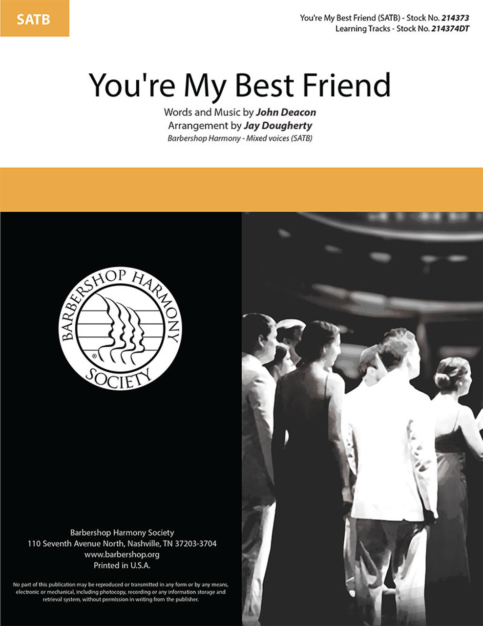 You're My Best Friend (SATB) (arr. Dougherty)