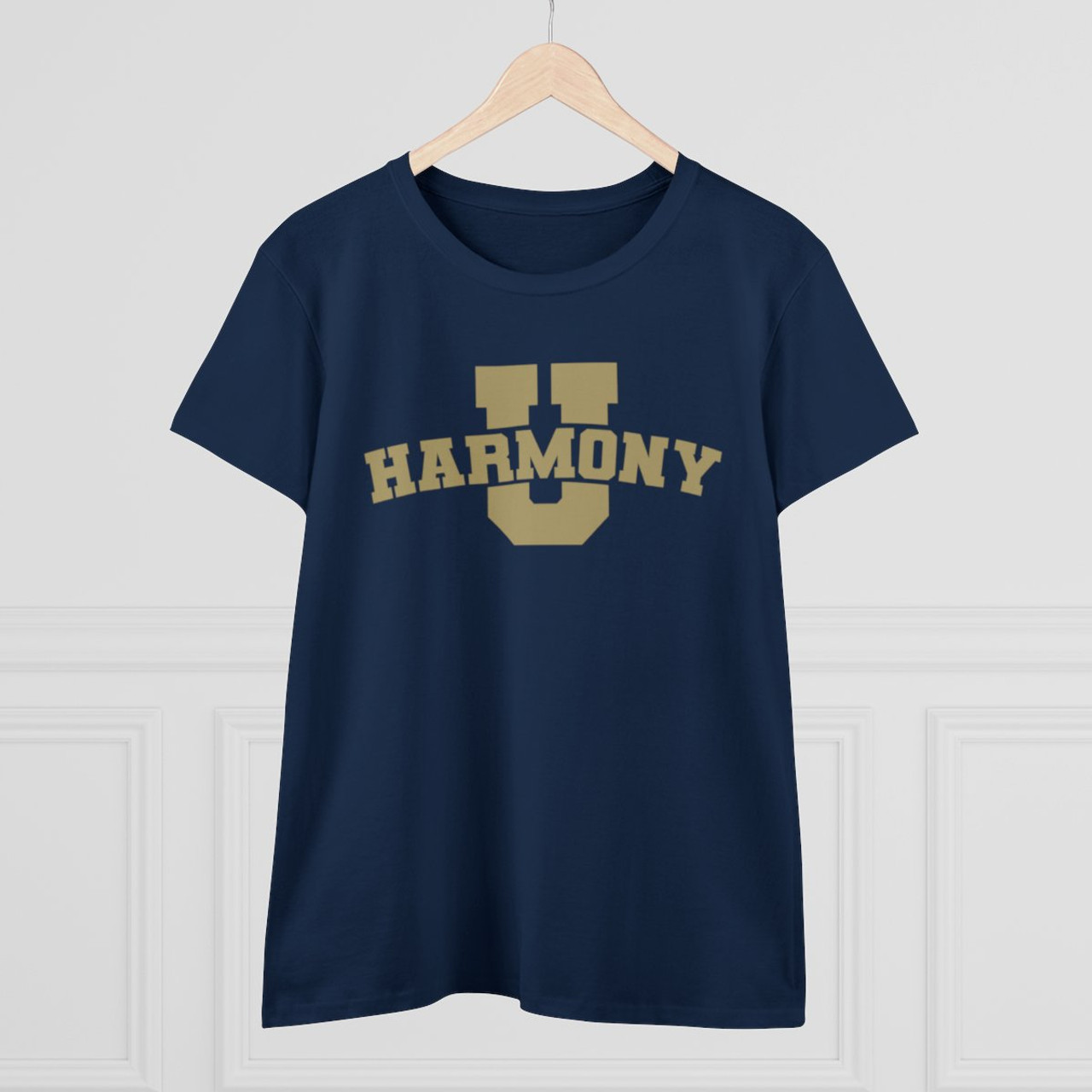 Women's Harmony University Scoop Neck Midweight Cotton Tee- Multiple Colors Available