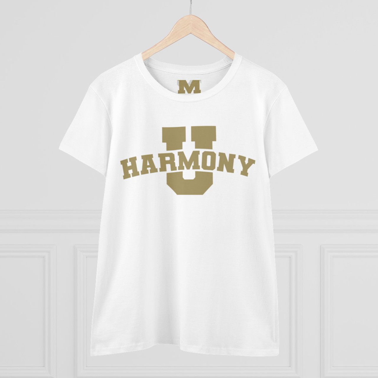 Women's Harmony University Scoop Neck Midweight Cotton Tee- Multiple Colors Available