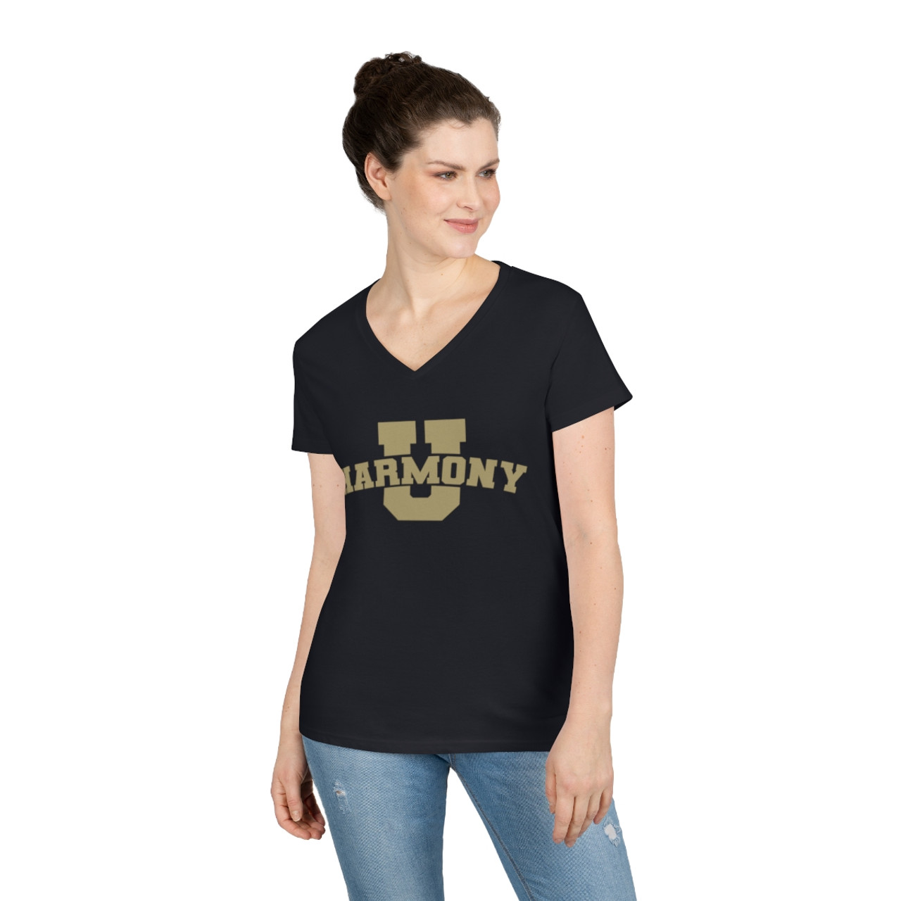 Women's V-Neck Harmony University T-Shirt- Multiple Colors Available