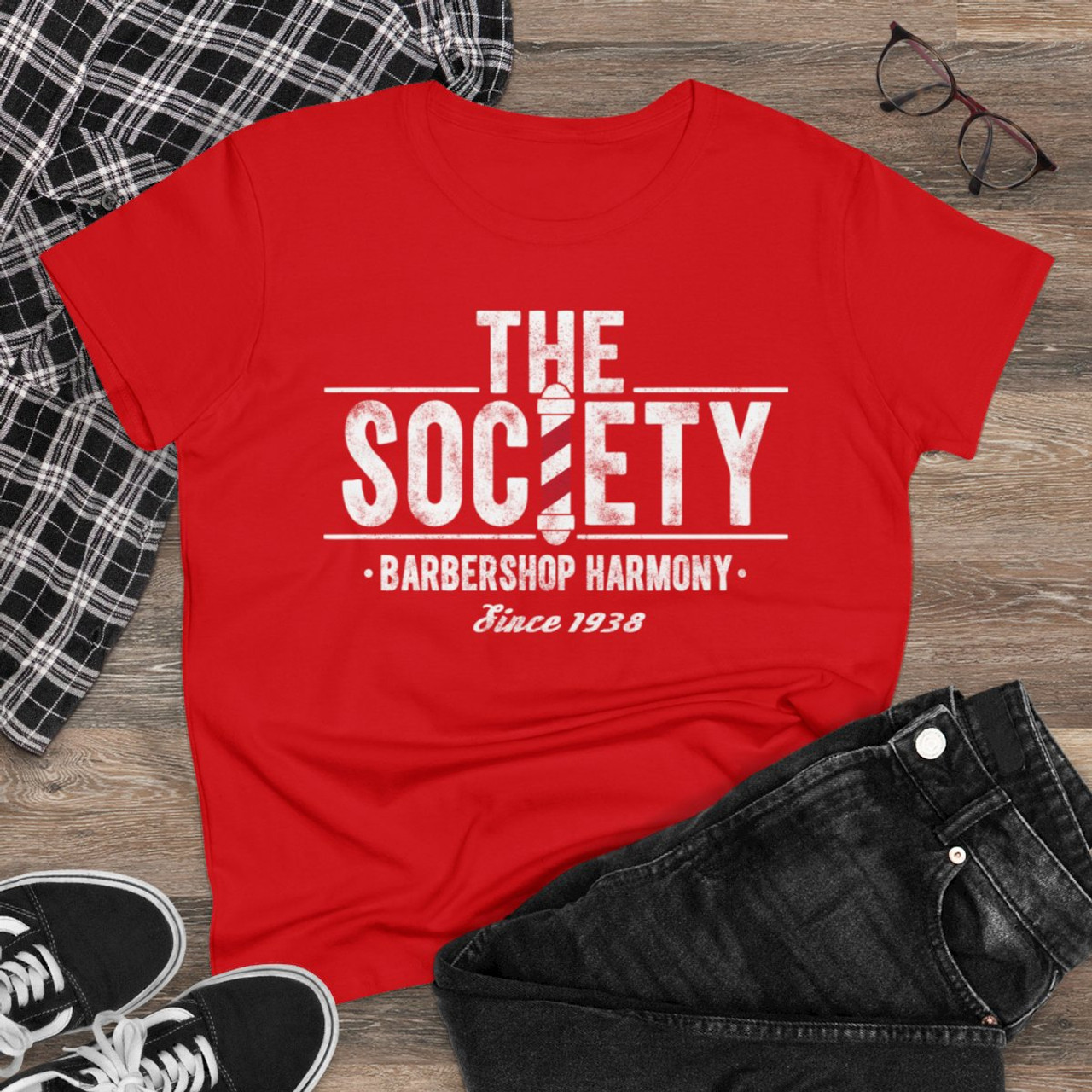 Women's The Society Scoop Neck Midweight Cotton Tee- Multiple Colors Available