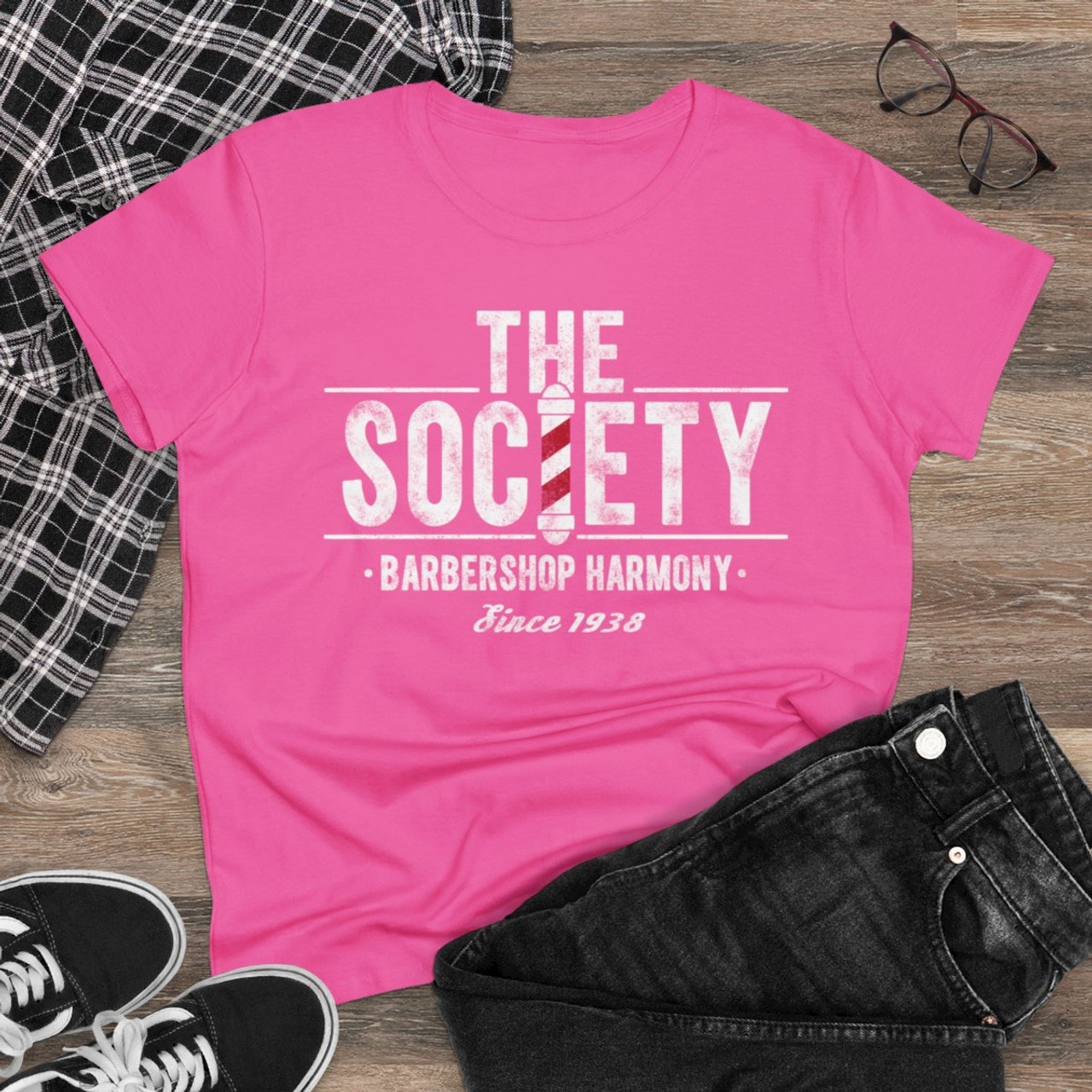 Women's The Society Scoop Neck Midweight Cotton Tee- Multiple Colors Available