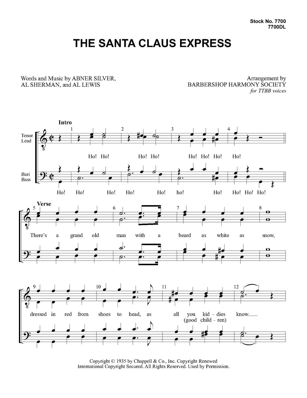 The Santa Claus Express (TTBB) - Special Order