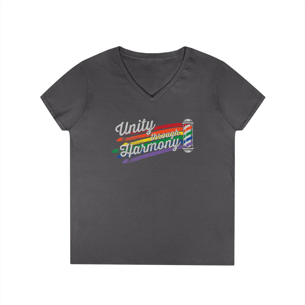 Women's V-Neck Unity in Harmony T-Shirt- Available in Multiple Colors