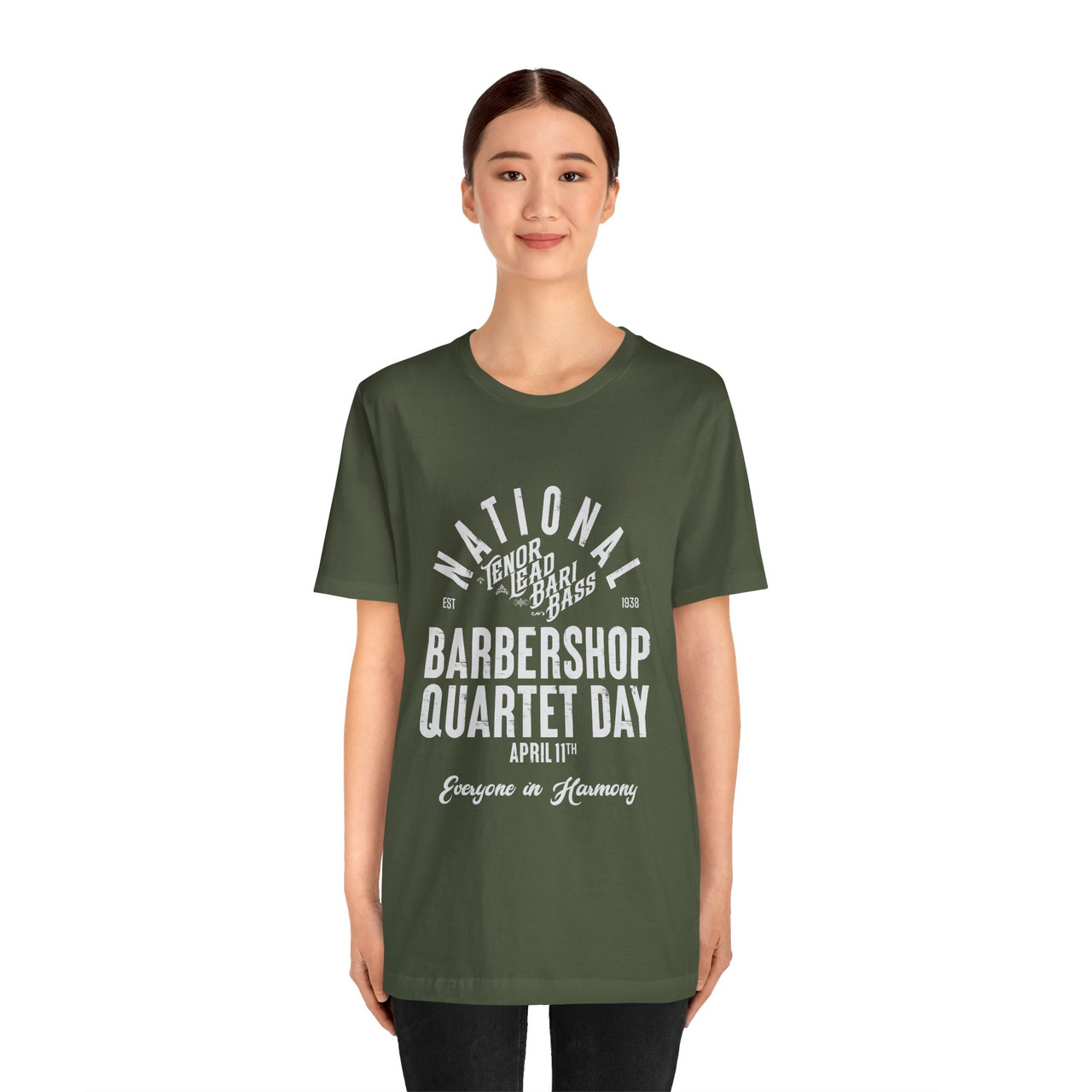 National Barbershop Quartet Day T-shirt - TENOR LEAD BARI BASS - Multiple Colors Available!