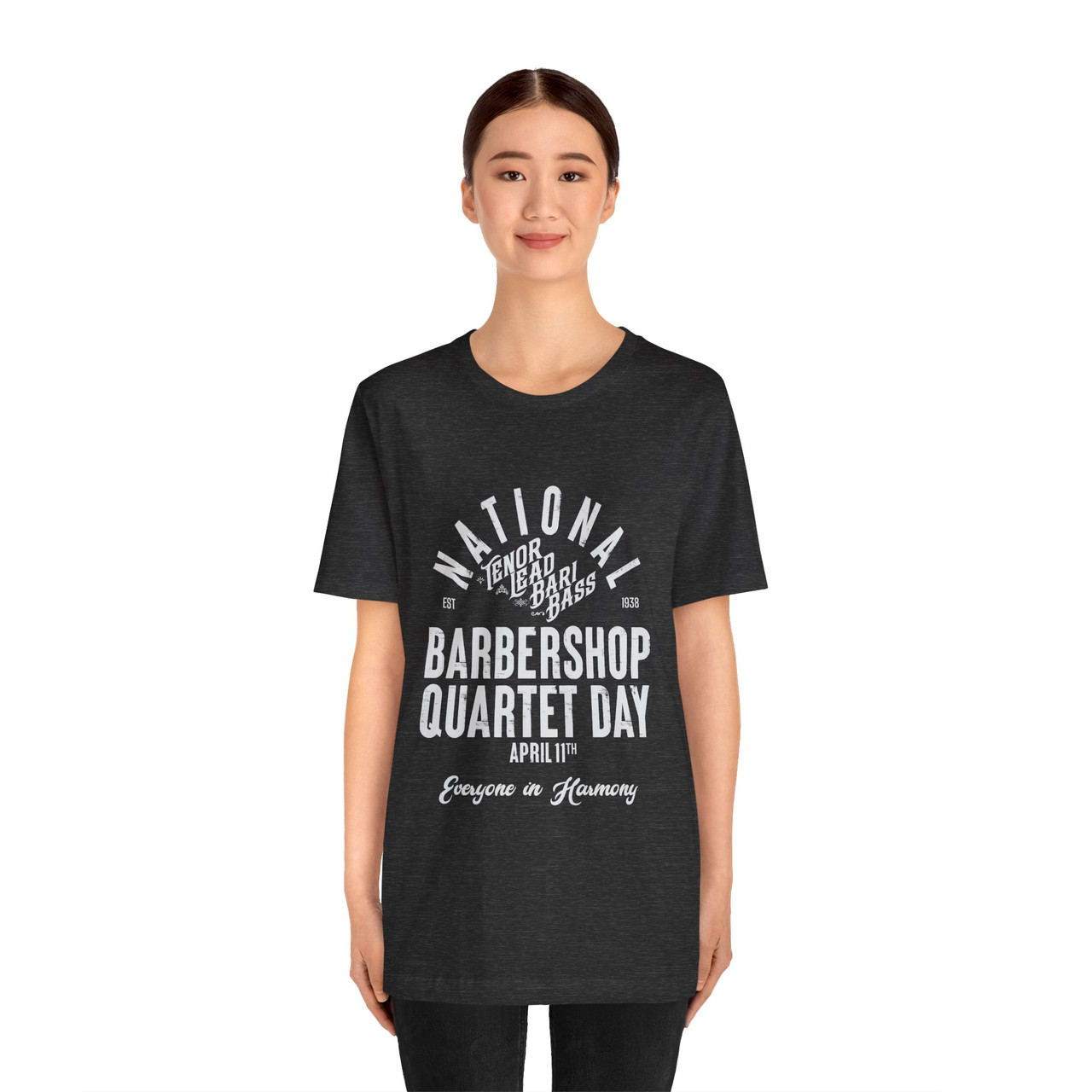 National Barbershop Quartet Day T-shirt - TENOR LEAD BARI BASS - Multiple Colors Available!
