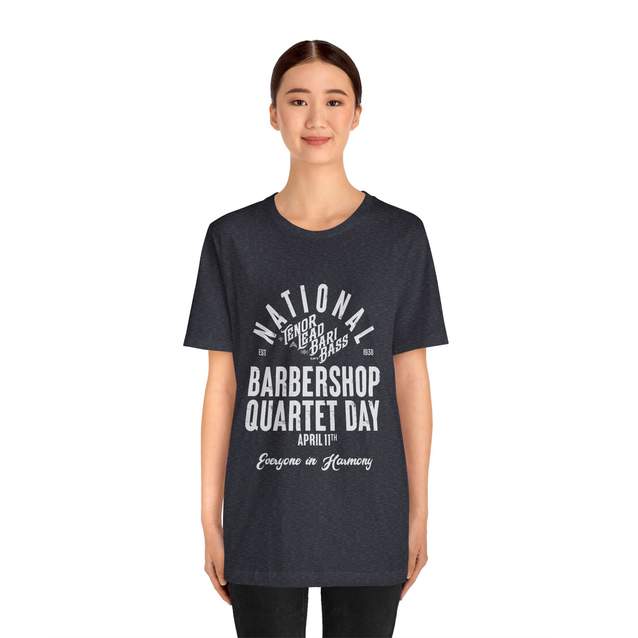 National Barbershop Quartet Day T-shirt - TENOR LEAD BARI BASS - Multiple Colors Available!