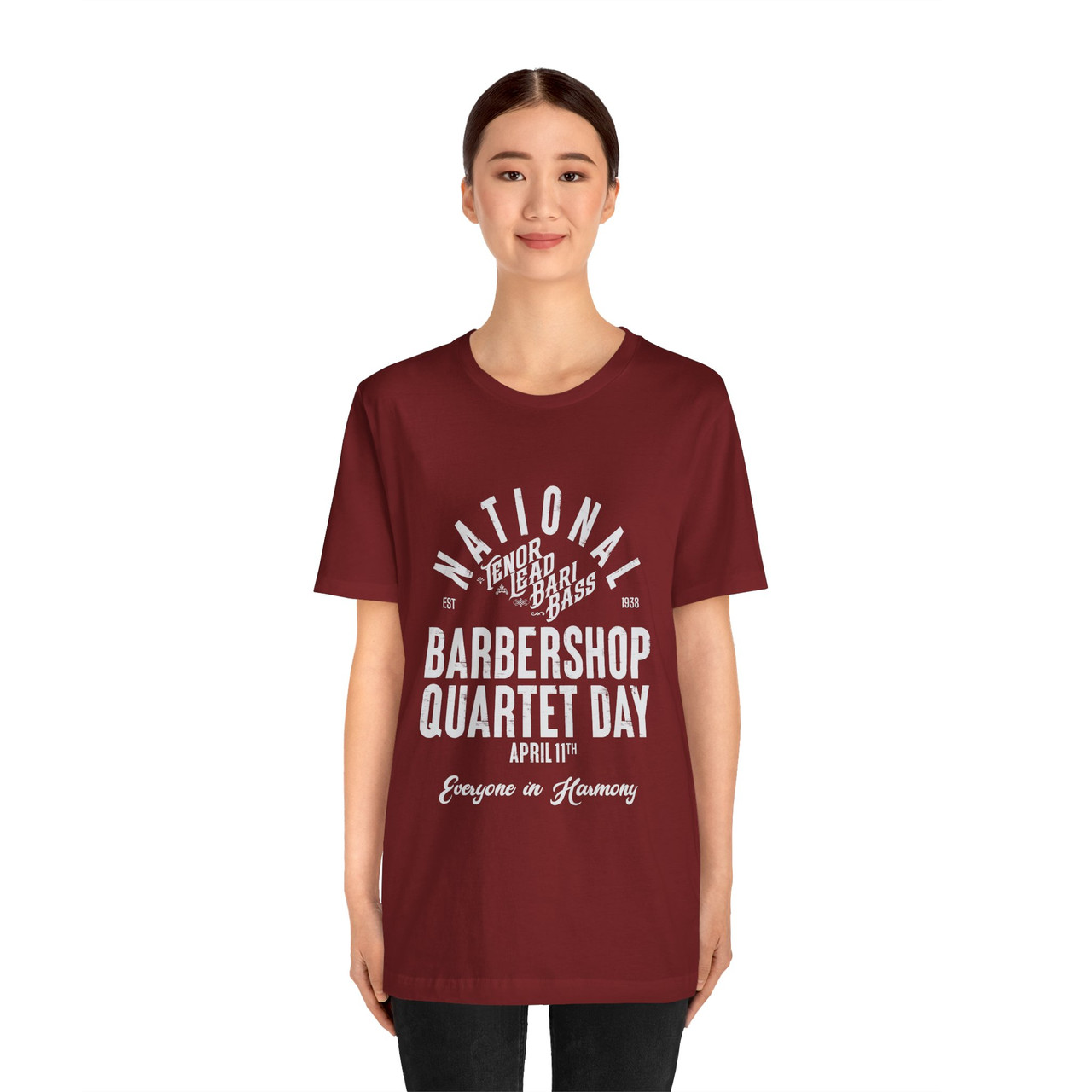 National Barbershop Quartet Day T-shirt - TENOR LEAD BARI BASS - Multiple Colors Available!