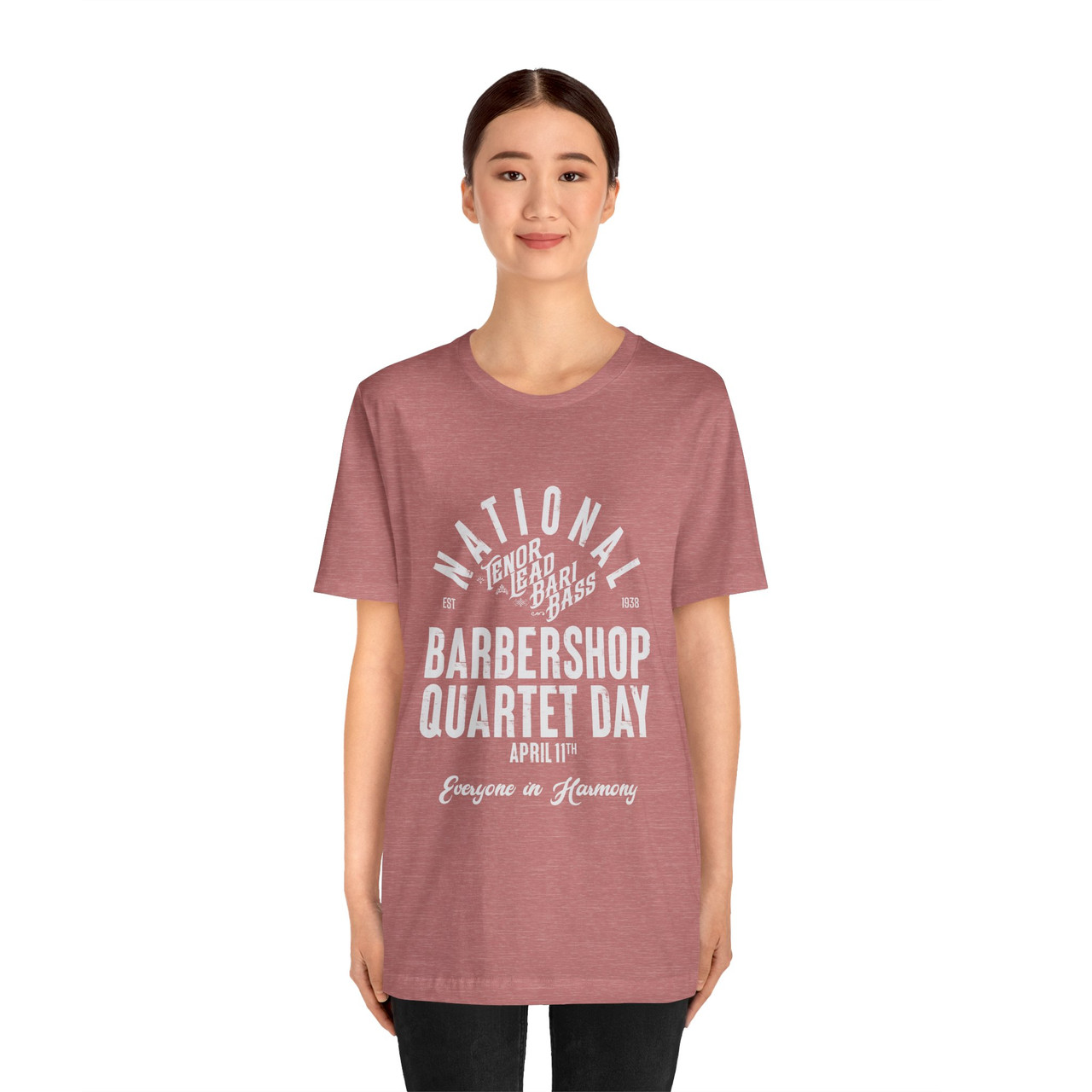 National Barbershop Quartet Day T-shirt - TENOR LEAD BARI BASS - Multiple Colors Available!