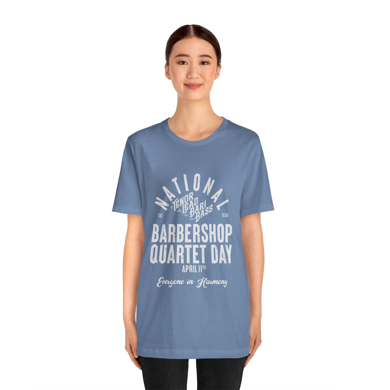 National Barbershop Quartet Day T-shirt - TENOR LEAD BARI BASS - Multiple Colors Available!