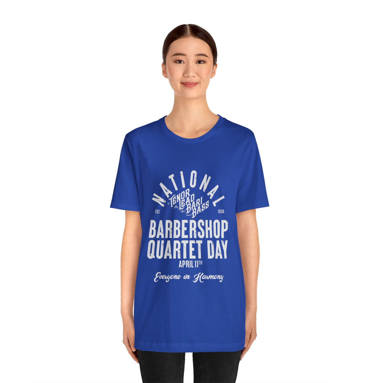 National Barbershop Quartet Day T-shirt - TENOR LEAD BARI BASS - Multiple Colors Available!