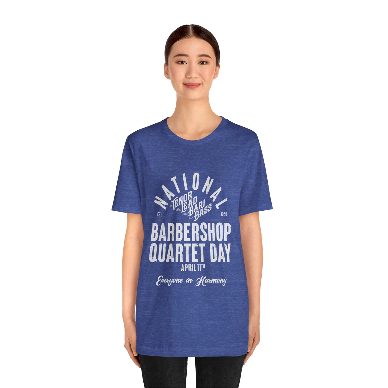 National Barbershop Quartet Day T-shirt - TENOR LEAD BARI BASS - Multiple Colors Available!