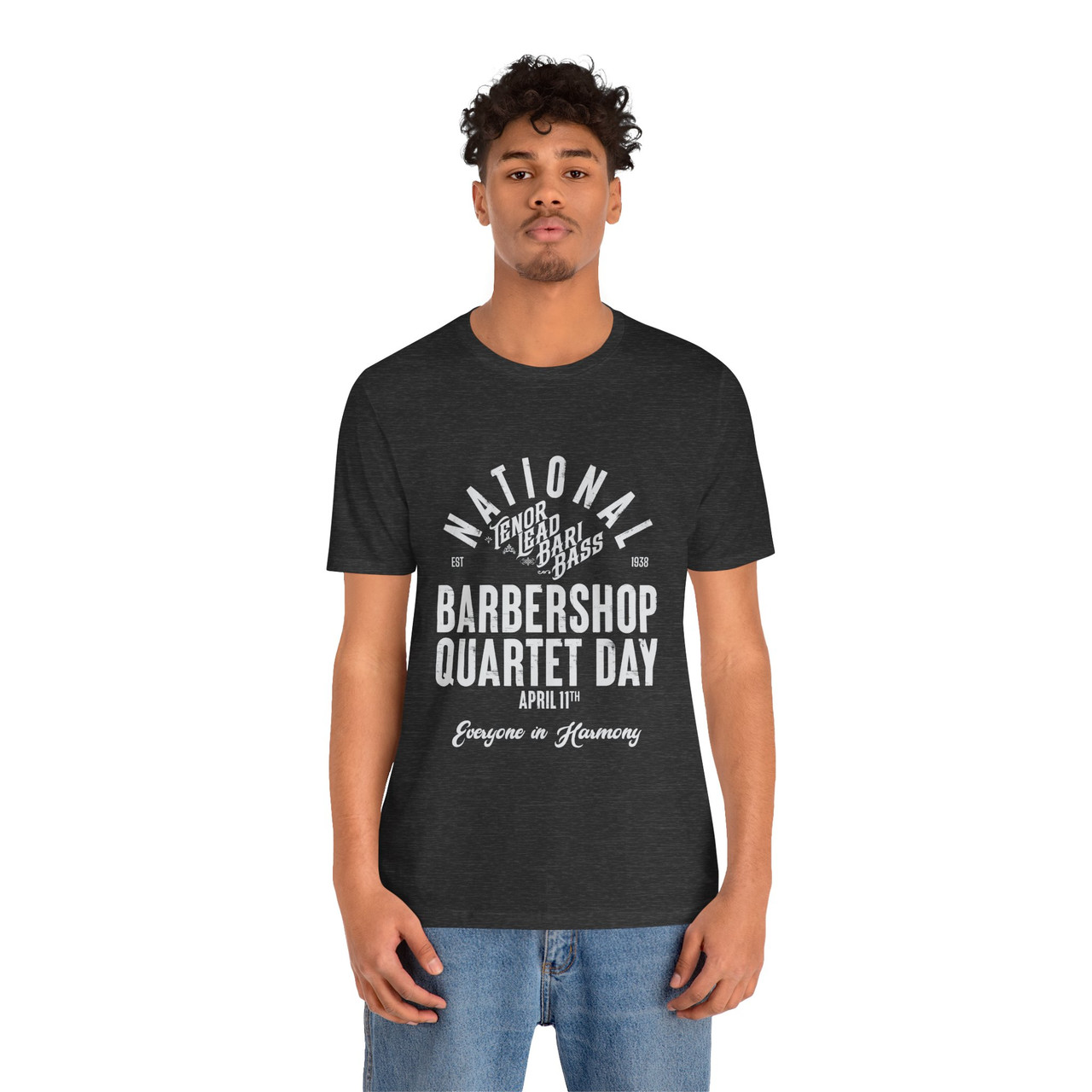 National Barbershop Quartet Day T-shirt - TENOR LEAD BARI BASS - Multiple Colors Available!