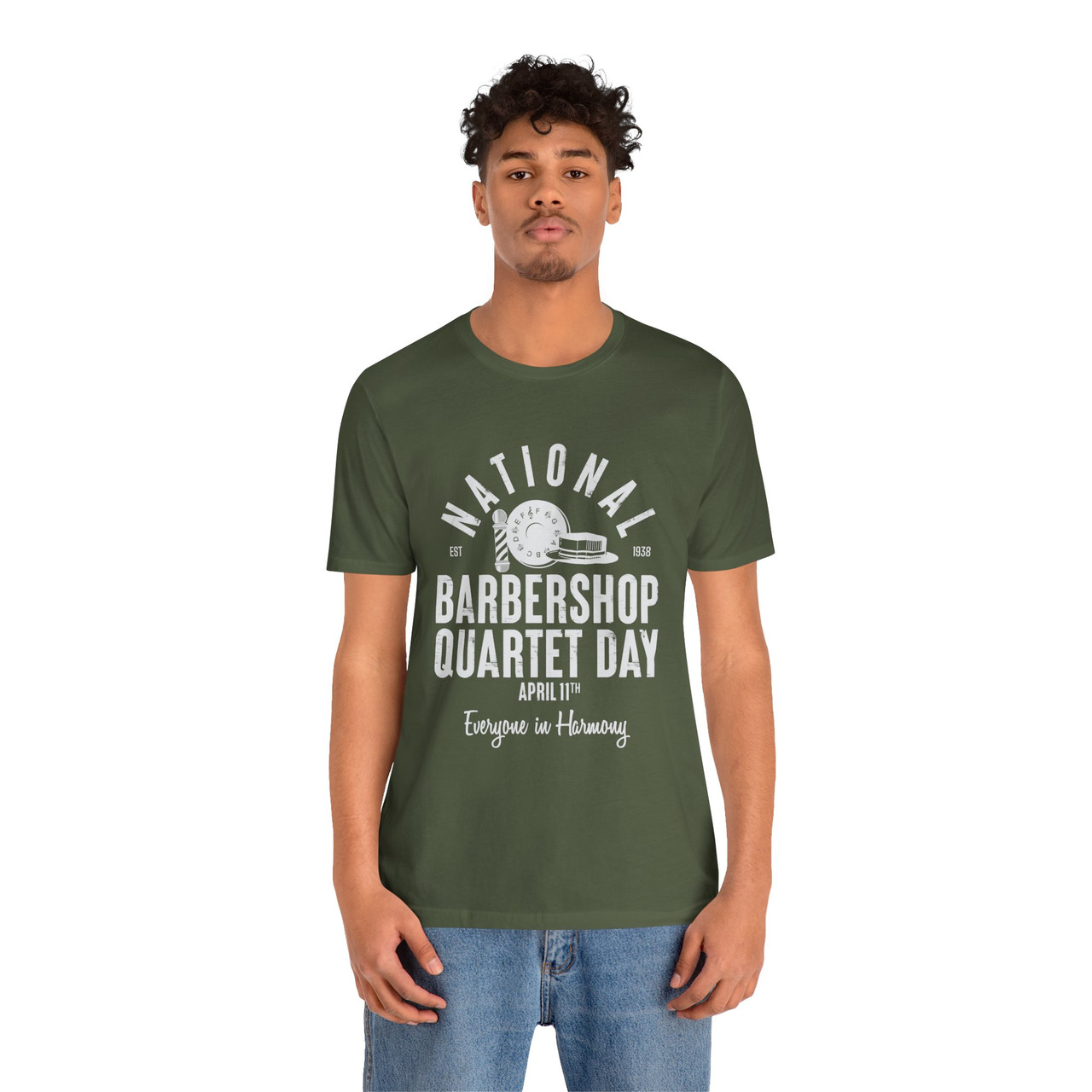 National Barbershop Quartet Day T-shirt - ICONS - barberpole, pitch pipe, boater hat - Multiple Colors Available!