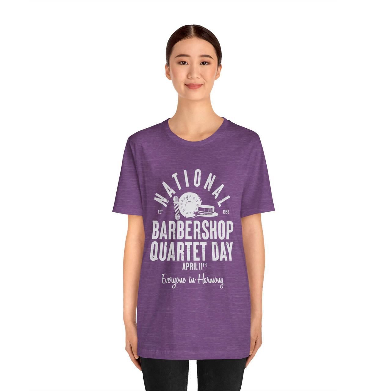 National Barbershop Quartet Day T-shirt - ICONS - barberpole, pitch pipe, boater hat - Multiple Colors Available!