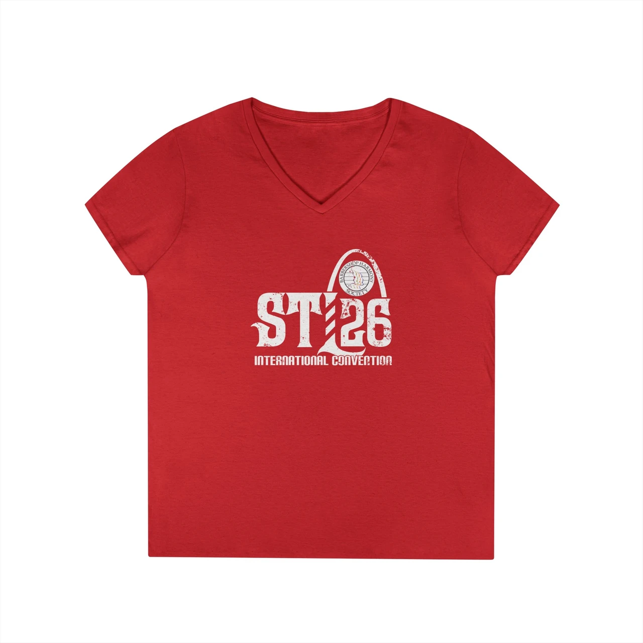 St. Louis Chorus Competitors (WITH CHORUS NAMES) Women's V-Neck T-Shirt