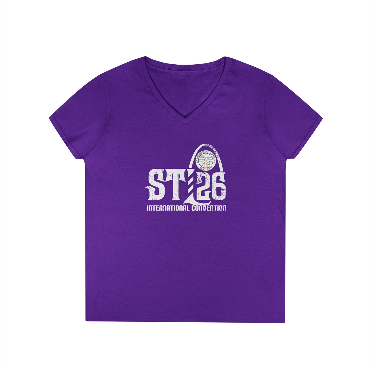 St. Louis Chorus Competitors (WITH CHORUS NAMES) Women's V-Neck T-Shirt
