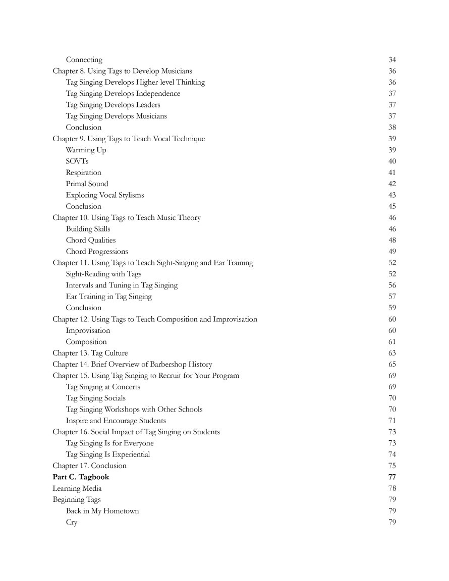 Barbershop Tag Singing:  A Music Educator's Guide to Using Barbershop Tags in the Classroom