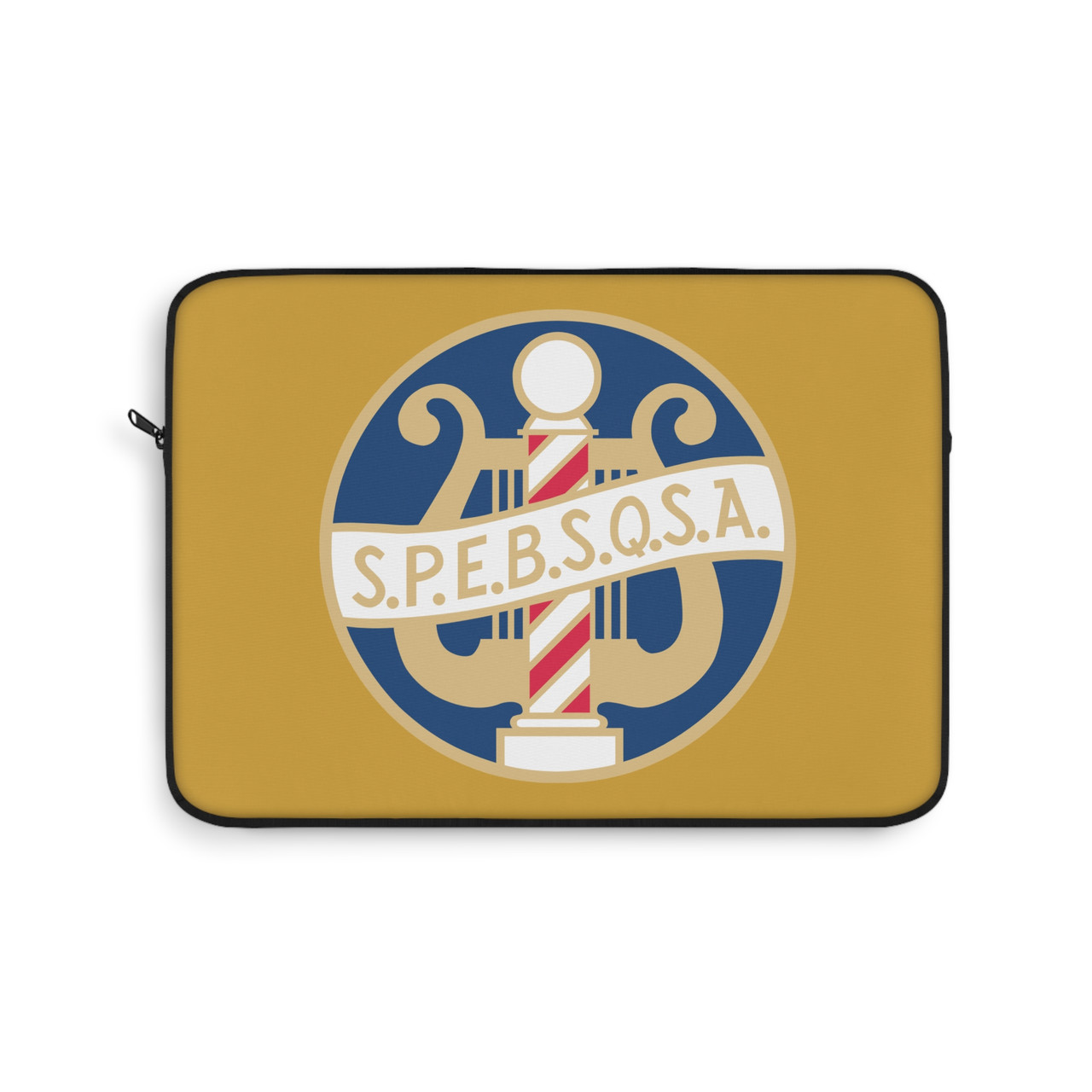Yellow Laptop Sleeve with SPEBSQSA Logo