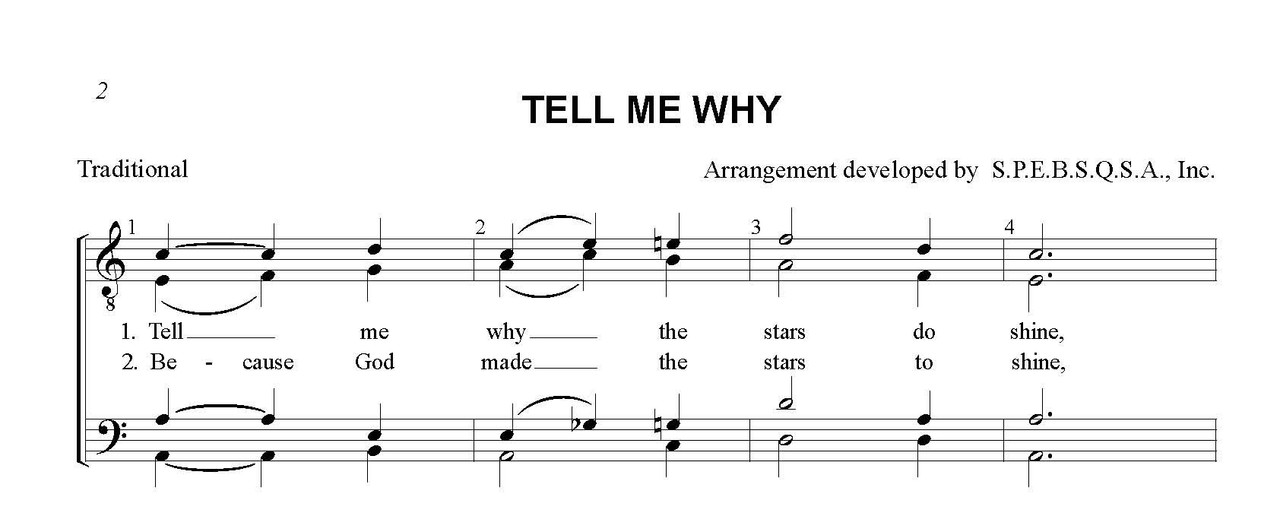 Auld Lang Syne / I Love You Truly / Tell Me Why (3 Song Set) (TTBB) (arr. SPEBSQSA)