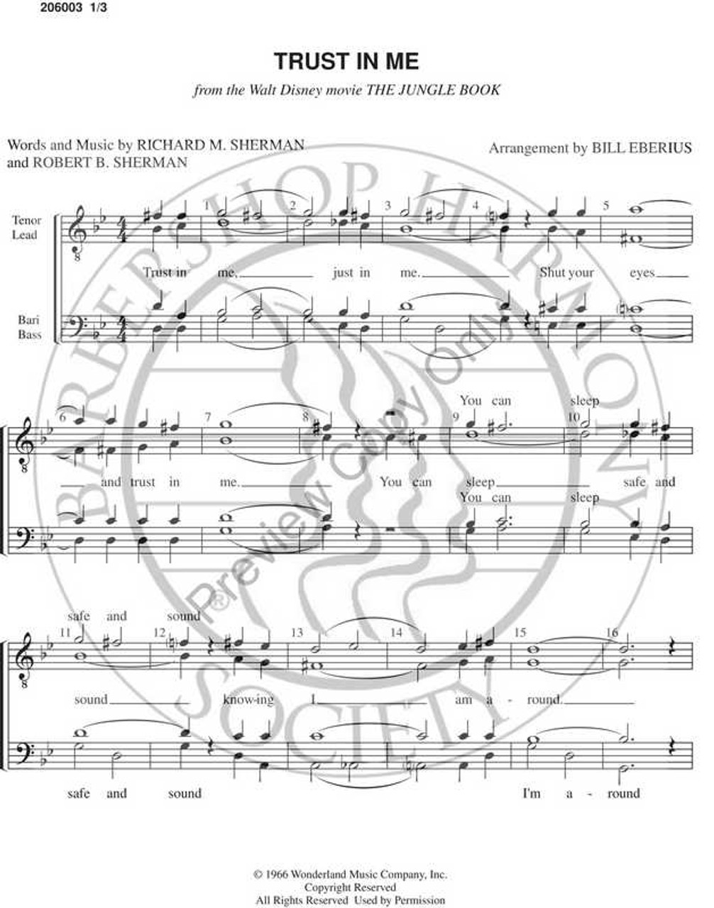 Trust In Me (TTBB) (arr. Bill Eberius)-UNPUB