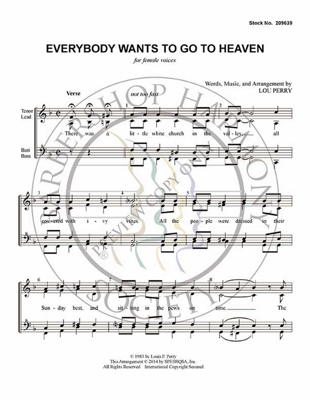 Everybody Wants To Go To Heaven (SSAA) (arr. Perry)