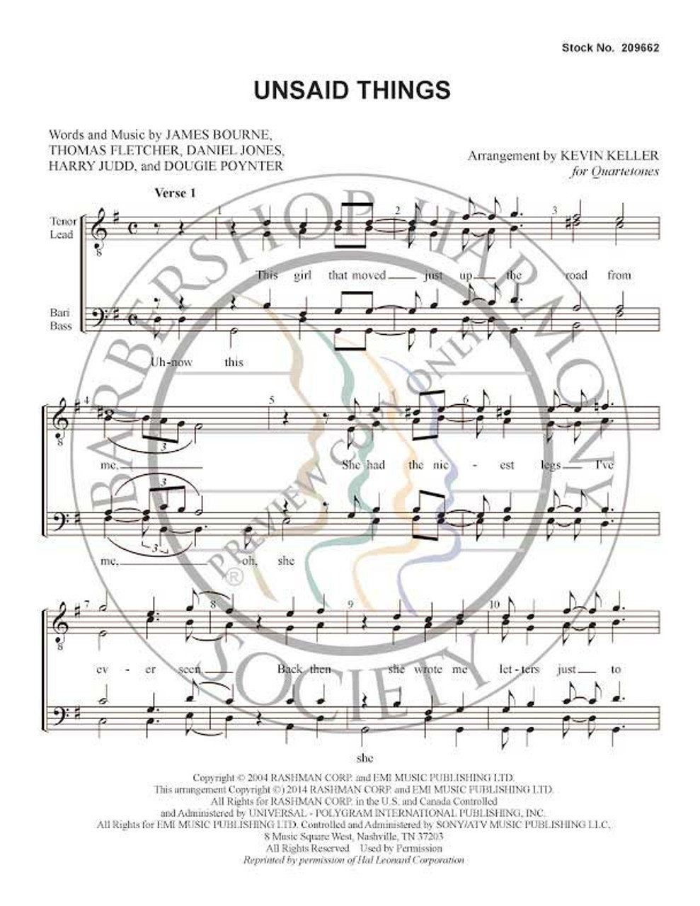 Unsaid Things (TTBB) (arr. Kevin Keller)-Download-UNPUB