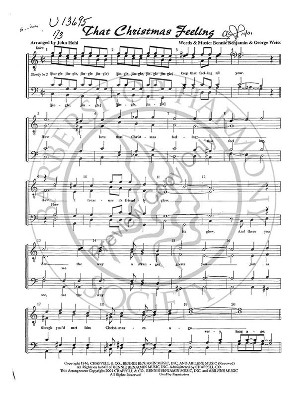 That Christmas Feeling (TTBB) (arr. John Hohl)-Download-UNPUB