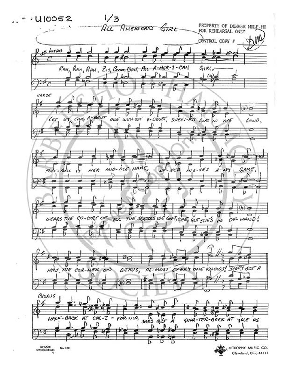 All American Girl (TTBB) (arr. DLV)-UNPUB