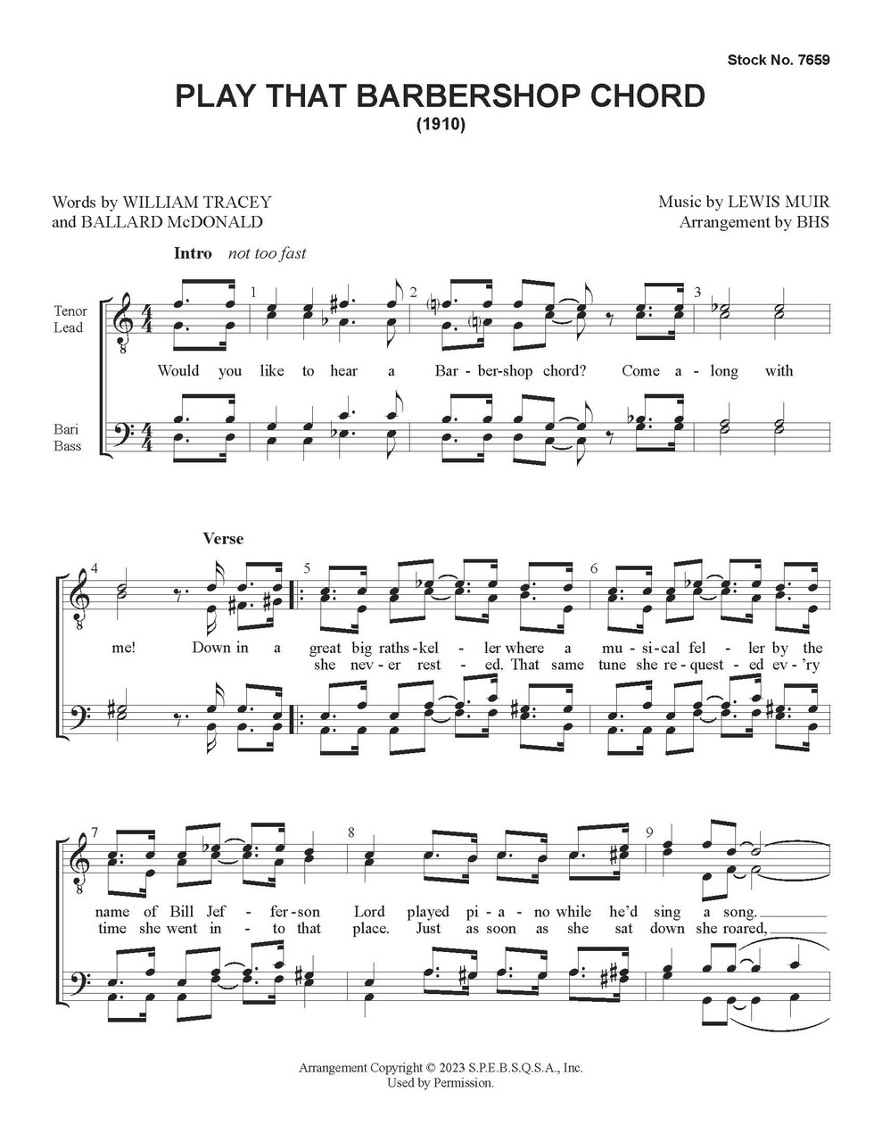 Play That Barbershop Chord (TTBB) 