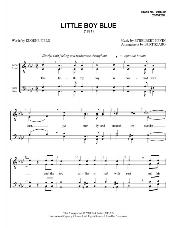 Little Boy BlueDownloadUNPUB Harmony Society