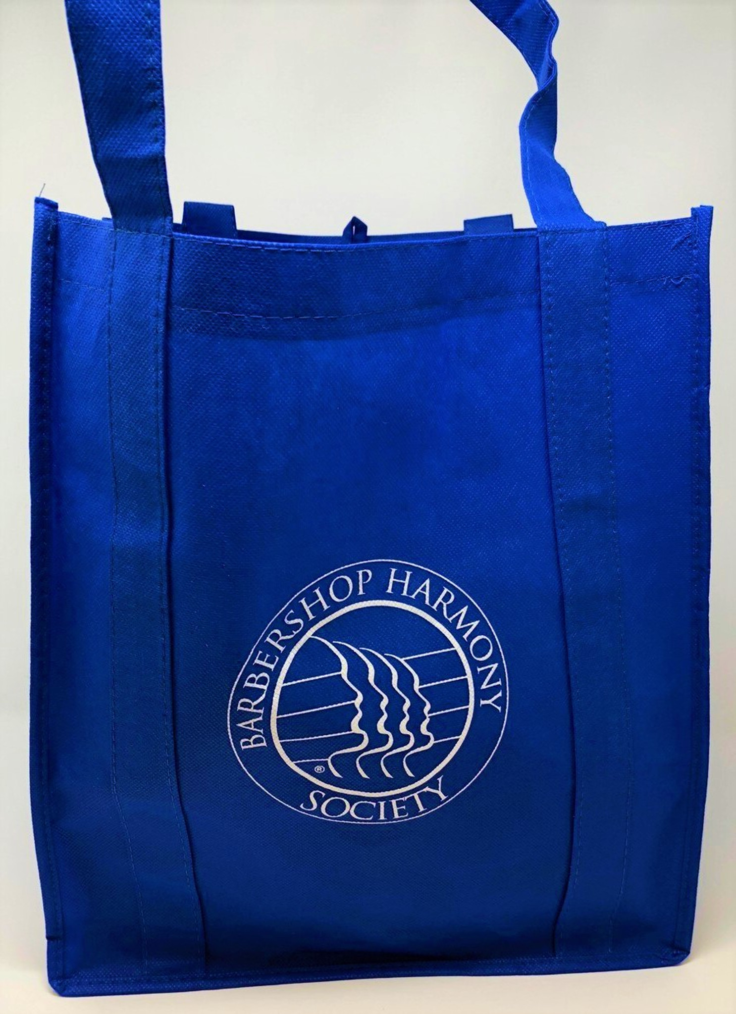 large blue tote bag