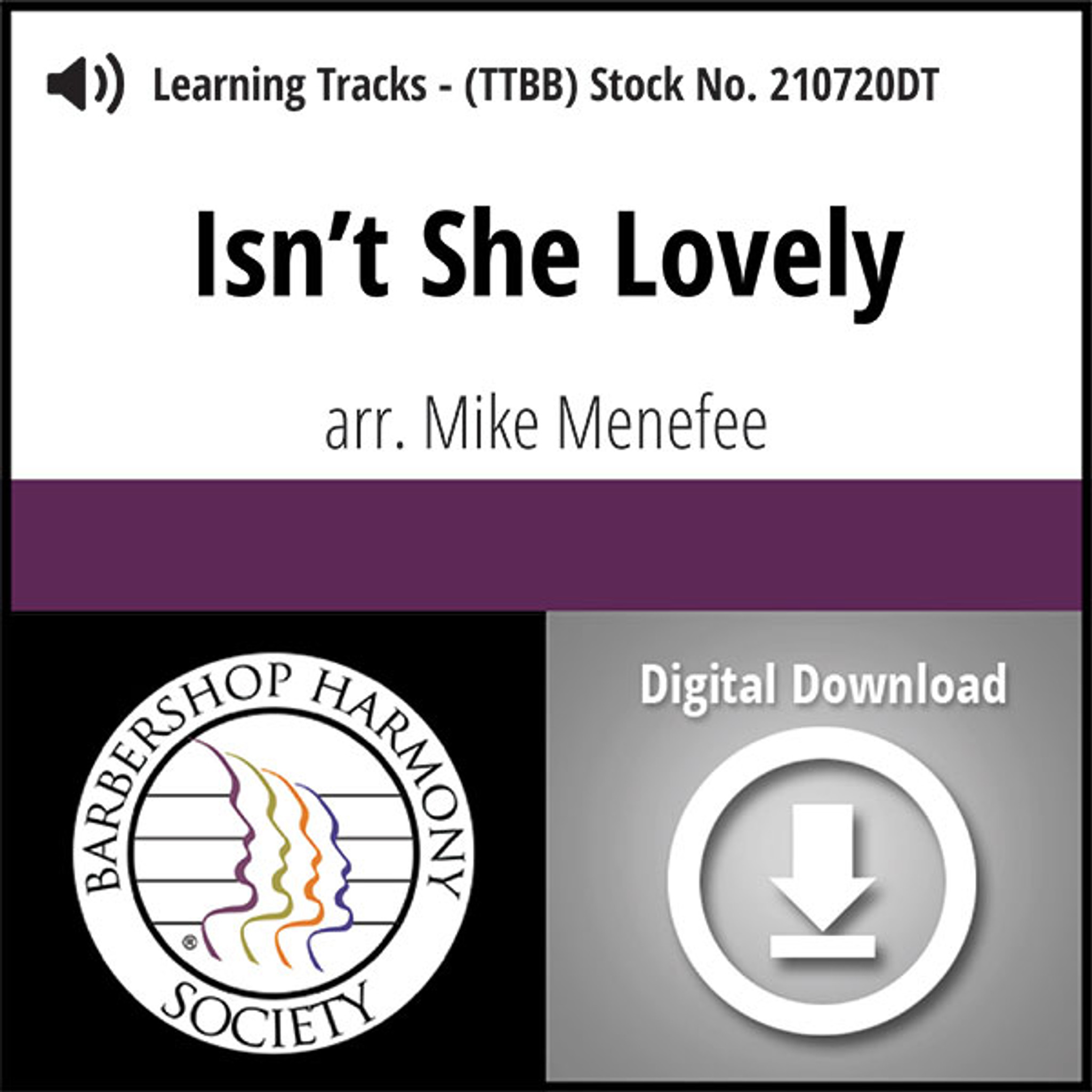 Isn't She Lovely (TTBB) (arr. Menefee) - Download