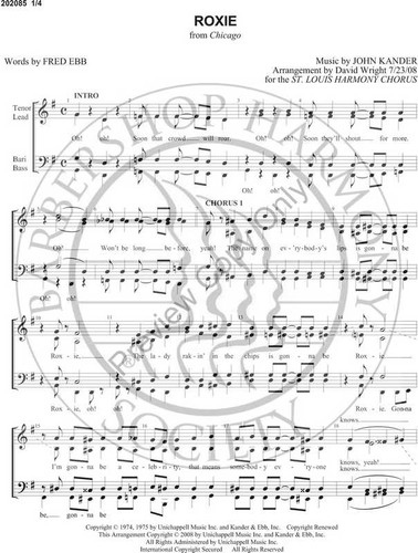 Roxie (SSAA) (arr. David Wright)-Download-UNPUB
