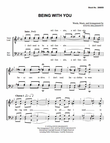Being with You (TTBB) (arr. Delehanty)