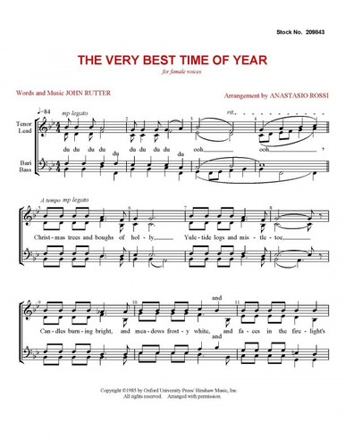 The Very Best Time Of The Year (SSAA)-UNPUB