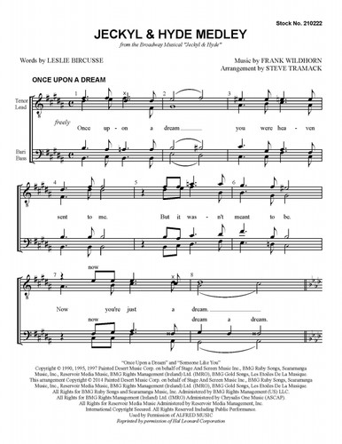 Someone Like You/Once Upon A Dream (Jeckyl & Hyde Medley) (TTBB)-UNPUB