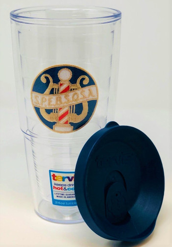 Available in 2 Styles: BHS Logo or Vintage SPEBSQSA logo
Tervis 24 oz tumbler keeps hot drinks hot and cold drinks cold.
Co-polyester BPA and Melamine free construction
Microwave, freezer, & dishwasher safe
Made in America
Features an embroidered SPEBSQSA and BHS patch logo sealed inside the tumbler for long-lasting enjoyment.