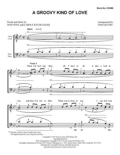 A Groovy Kind of Love (TTBB) (arr. Gentry)